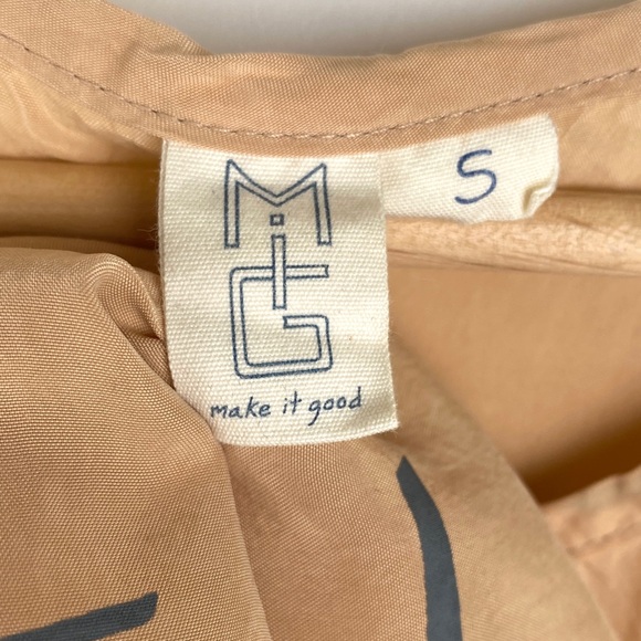 MIG Make It Good Sleeveless Blouse Cupro Geometric - Picture 4 of 7